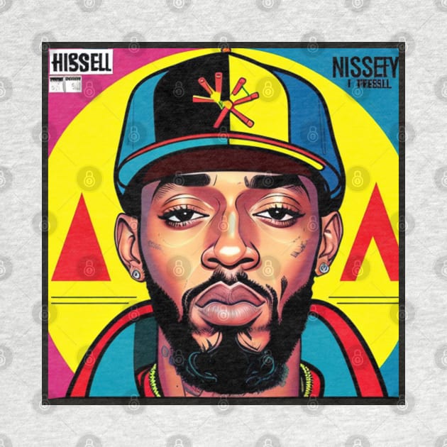 Pop Art Nipsey Vinyl Album Cover II by musicgeniusart